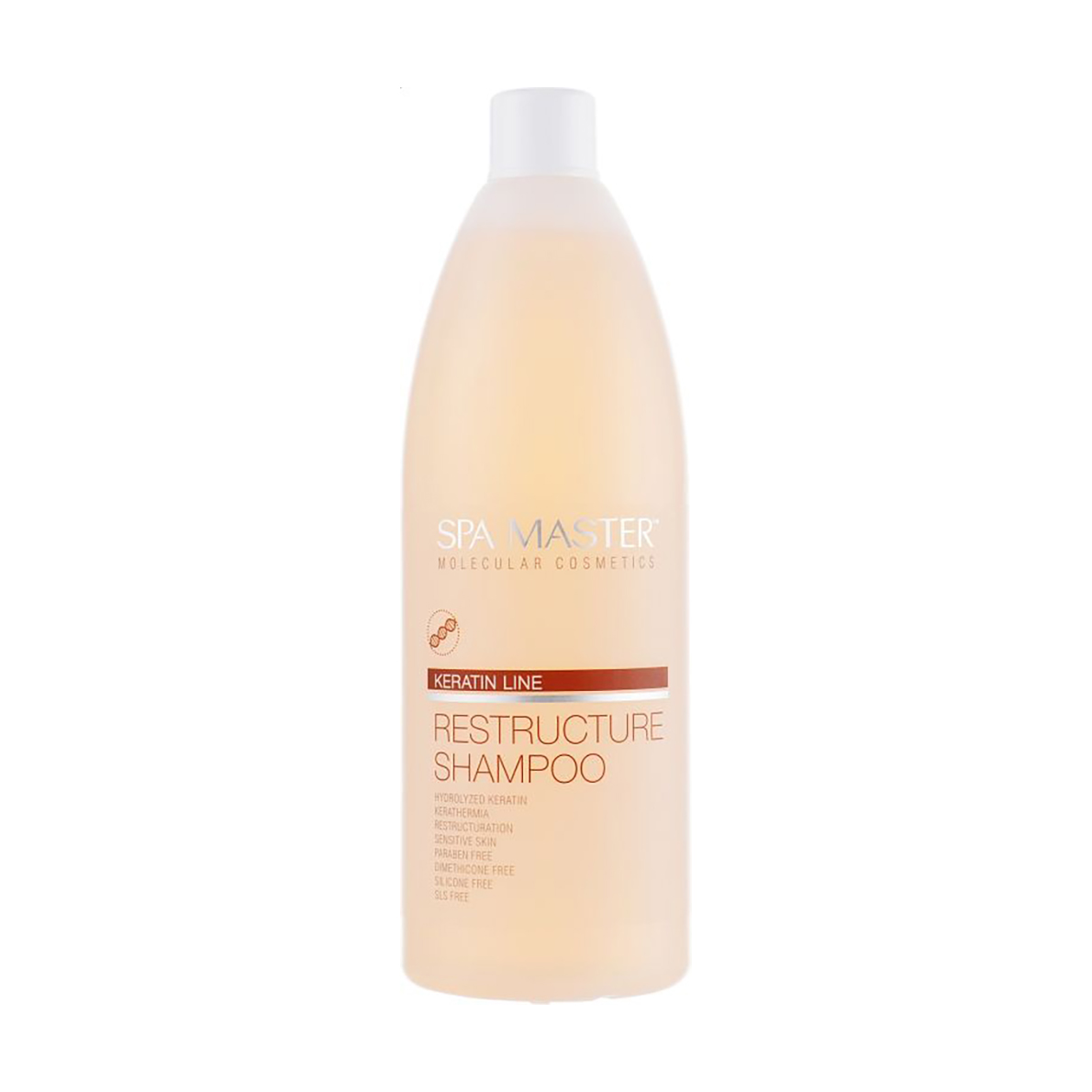 Реструктурувальний шампунь для волосся Spa Master Keratin Line Restructure Shampoo з кератином, 970 мл